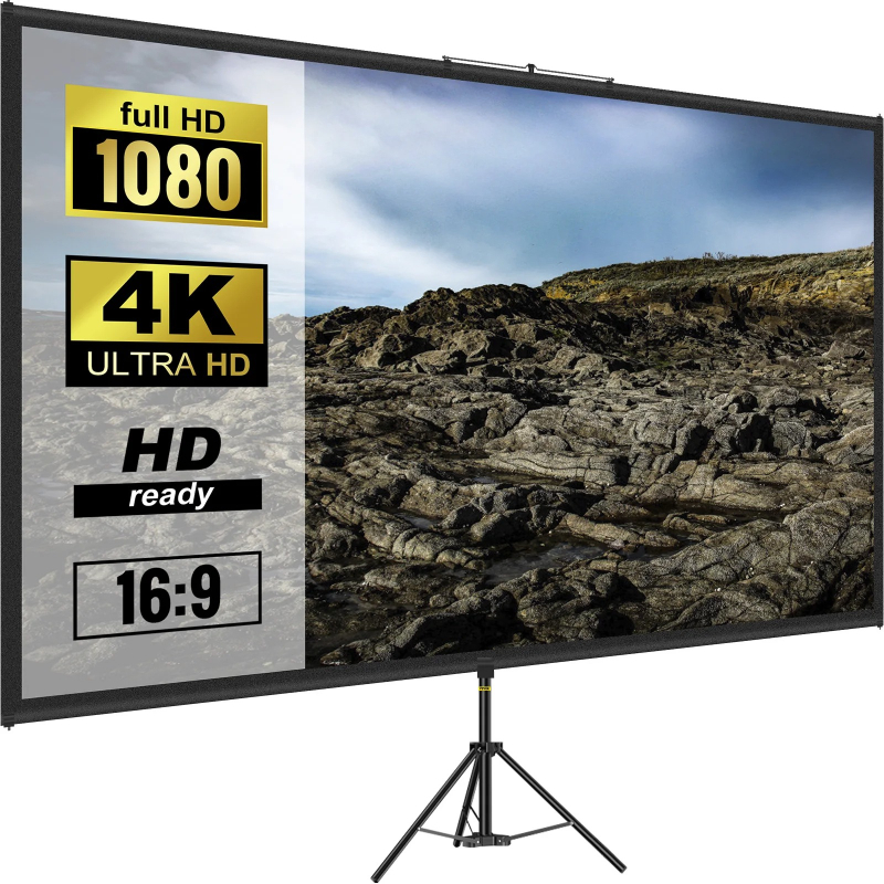 Home Cinema Projector Screen - Schermo per Proiettore da 100 Pollici