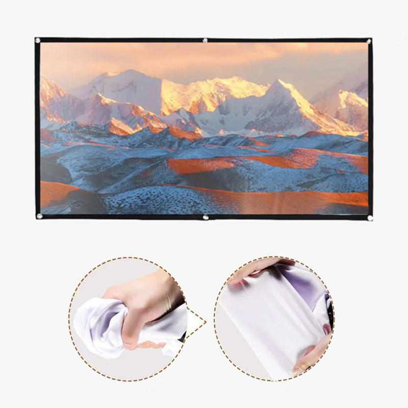 Home Cinema Projector Screen - Schermo per proiettore portatile da 60/72/84/100/120