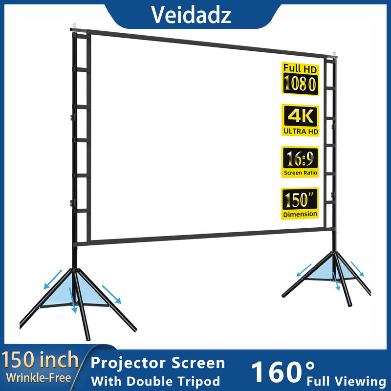 Home Cinema Projector Screen - Schermo del proiettore VEIDADZ con supporto