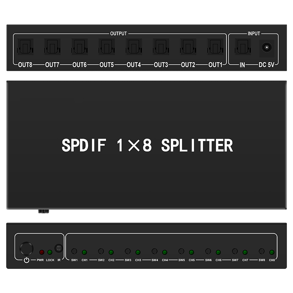 Home Cinema Ampli - Splitter audio ottico, splitter digitale Toslink