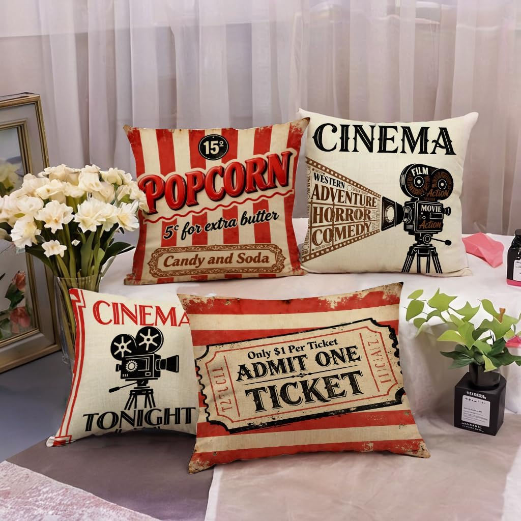 Set di 4 Federe per Cuscini Vi - Home Cinema Tickets recensione e prezzo