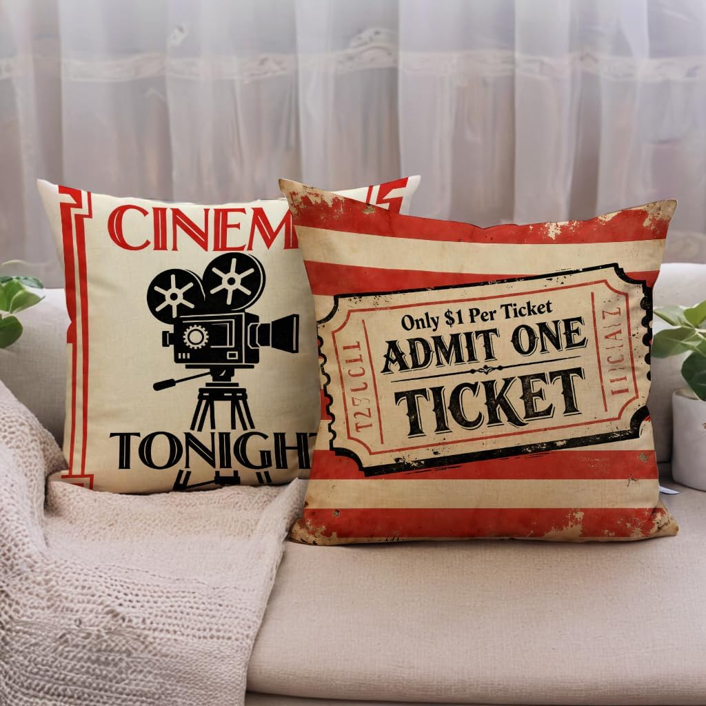 Set di 4 Federe per Cuscini Vi - Home Cinema Tickets recensione e prezzo