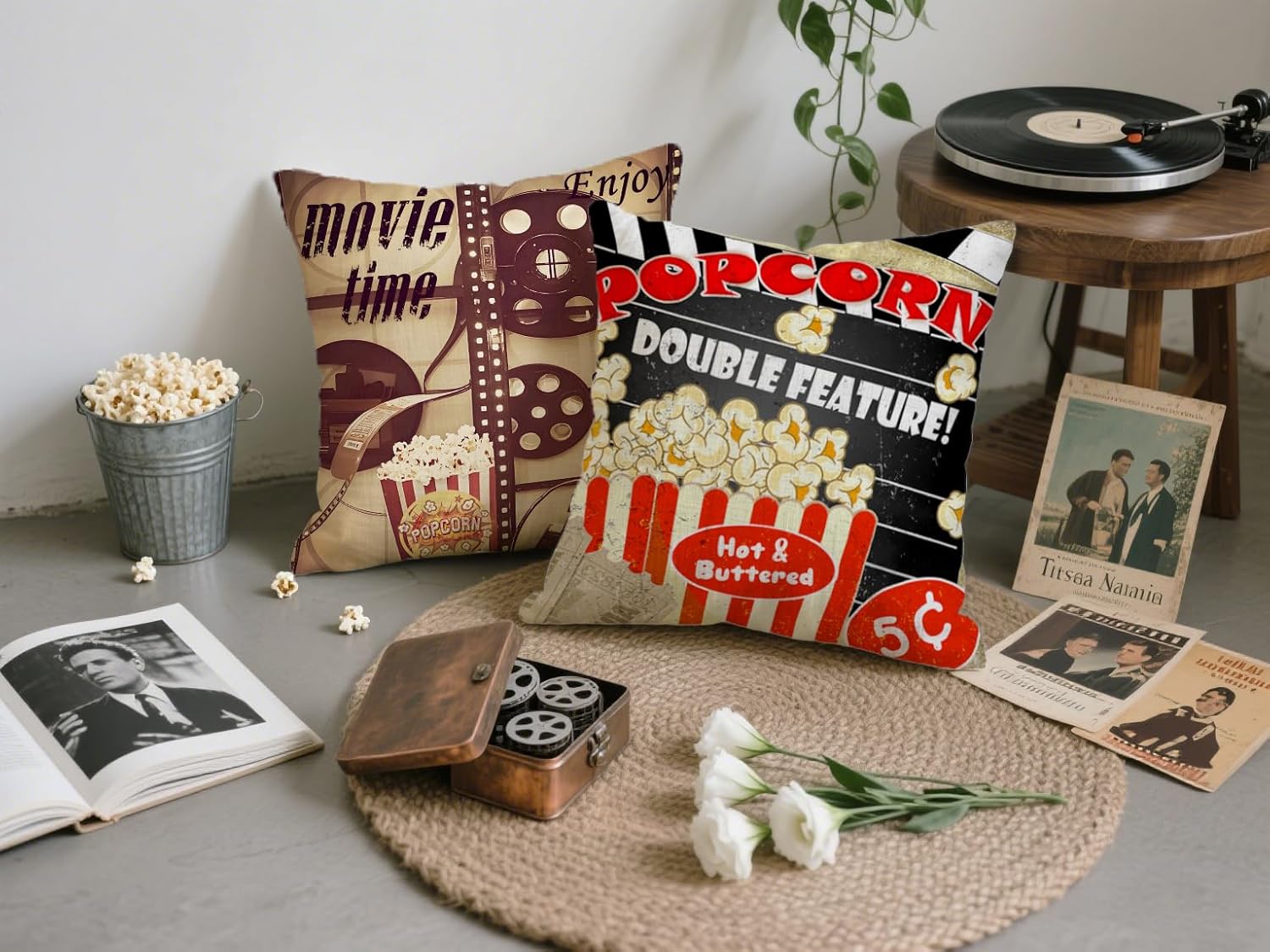 Set di 4 Federe per Cuscini Re - Home Cinema Tickets recensione e prezzo