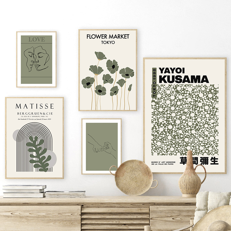 Sage Green Yayoi Kusama Matiss - Home Cinema Wall Art recensione e prezzo