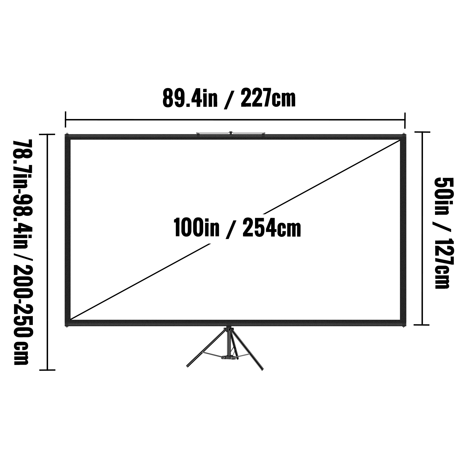 Schermo per Proiettore da 100  - Home Cinema Projector Screen recensione e prezzo