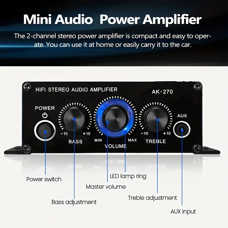 AK-270 Mini Amplificatore di P - Home Cinema Ampli recensione e prezzo