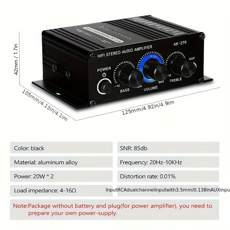 AK-270 Mini Amplificatore di P - Home Cinema Ampli recensione e prezzo